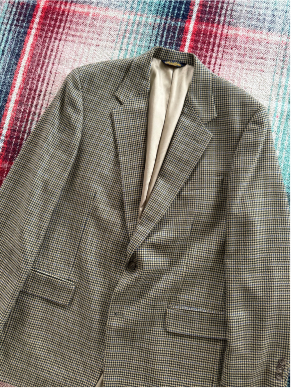 Vintage Brooks Brothers Brown Tweed Sport Coat 46L